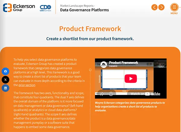 Eckerson Group official website interface